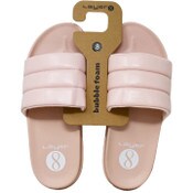 Wholesale - WOMEN BLUSH BUBBLE FOAM SLIPPERS ASST SIZE LAYER 8 C/P 12, UPC: 193242373138